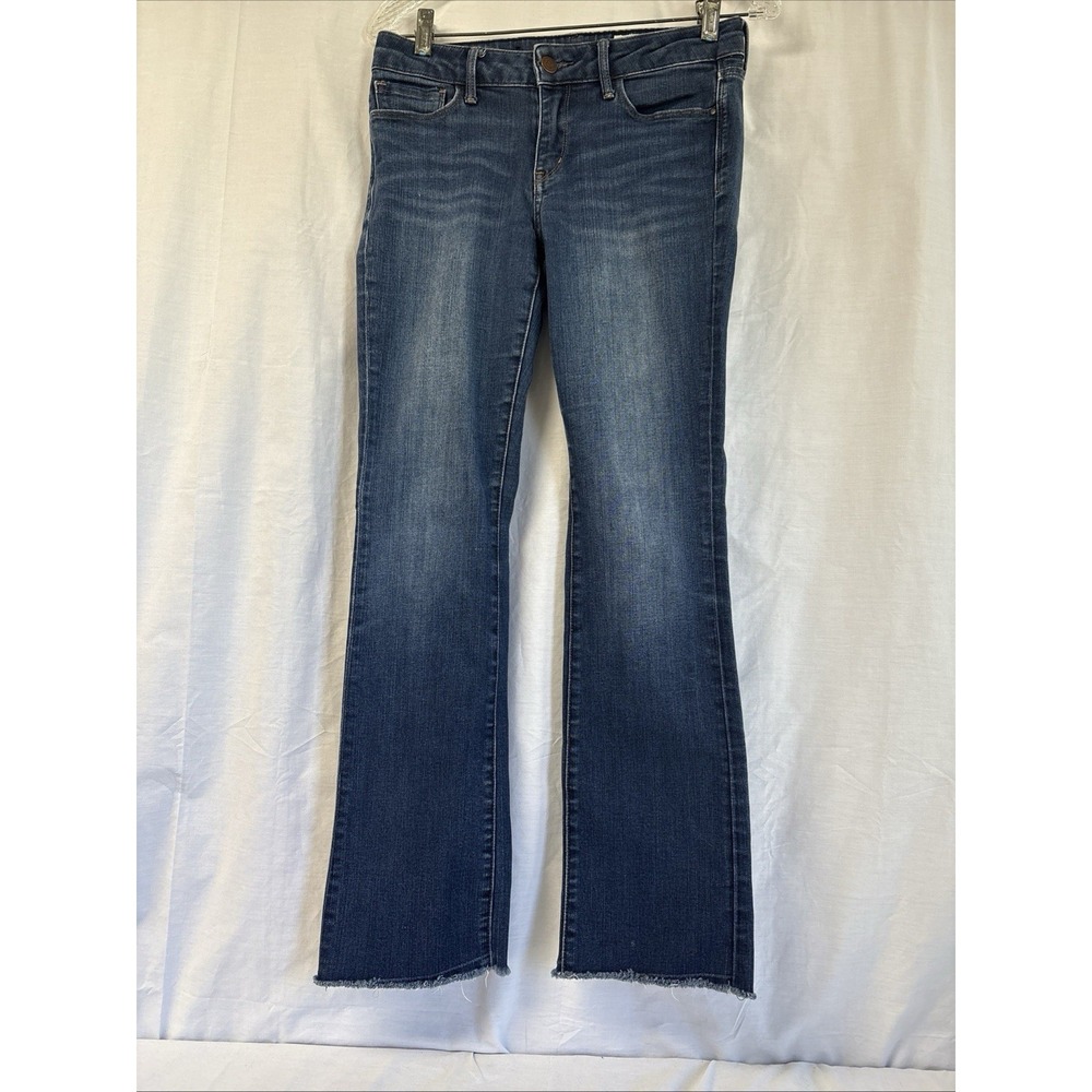 Treasure & Bond Womens Mini Boot Cut Jeans Blue Stretch Low Rise Size 27 (28W)